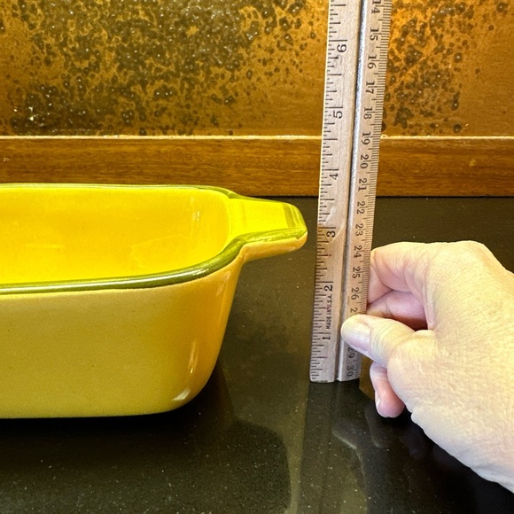Los Angeles Potteries Ovenware 603 Yellow Corn Squash Loaf Pan Hand-painted - Picture 7 of 10